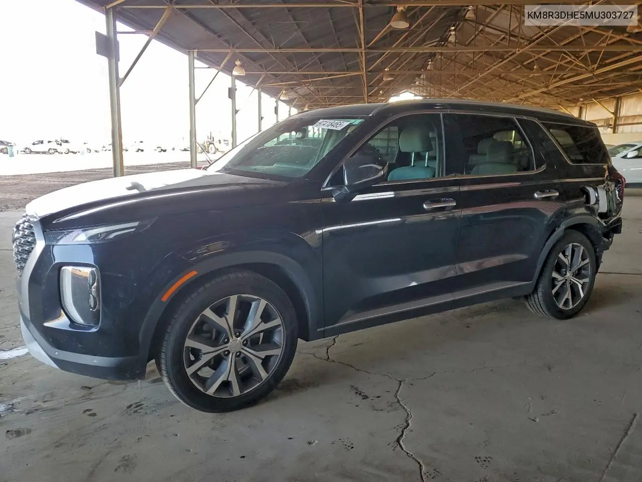 KM8R3DHE5MU303727 2021 Hyundai Palisade Sel
