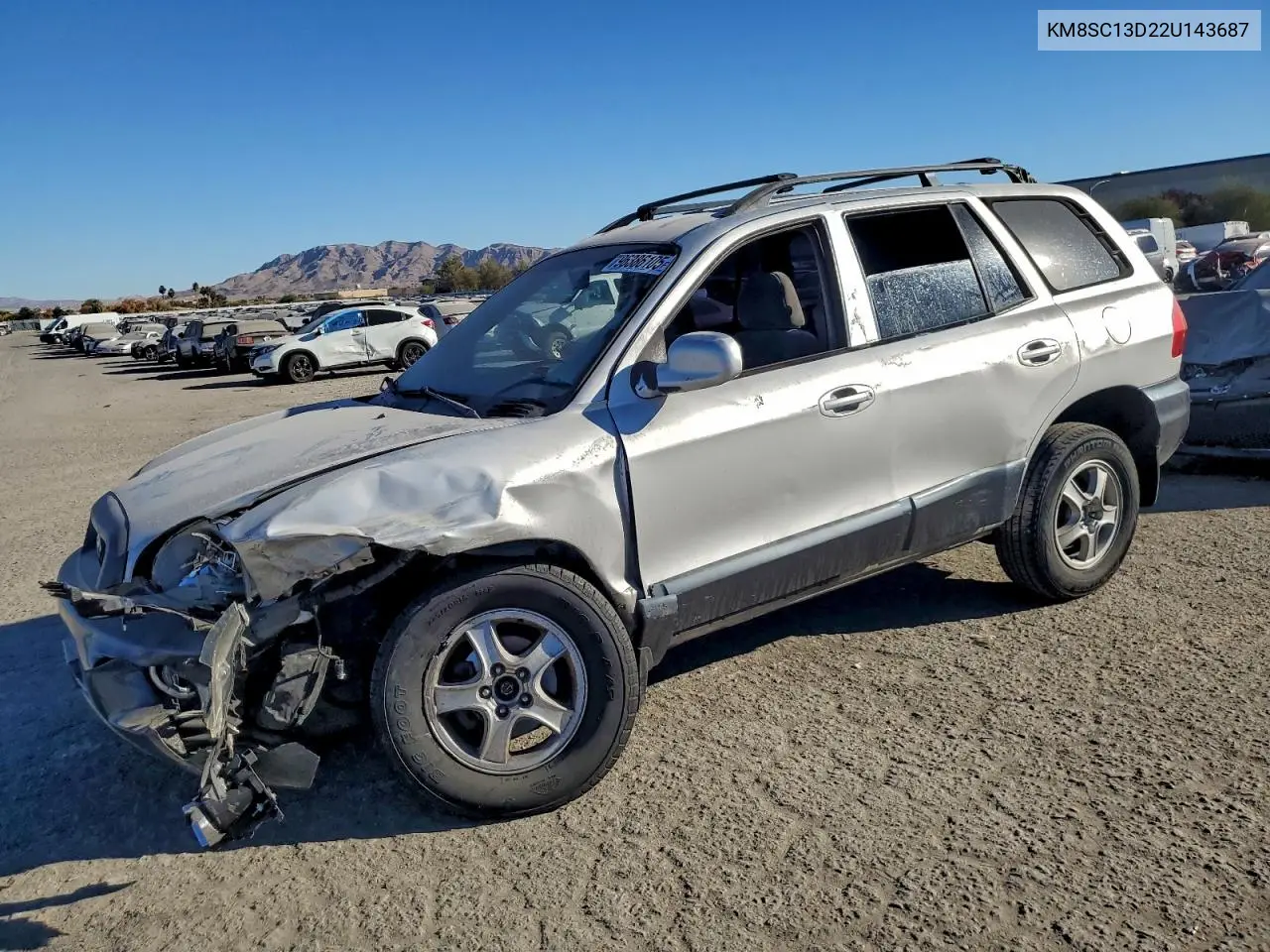 KM8SC13D22U143687 2002 Hyundai Santa Fe Gls