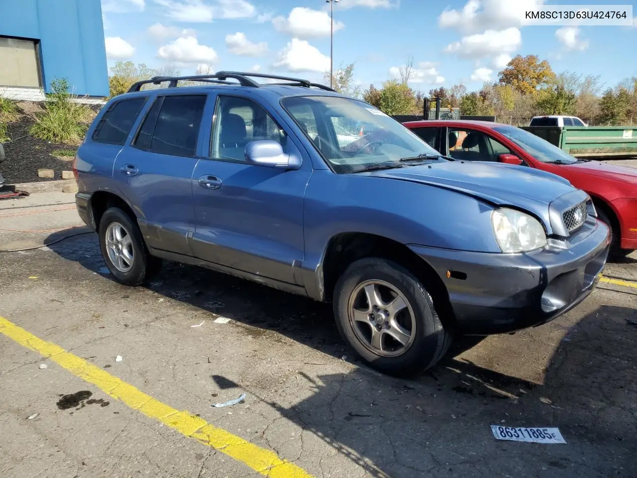 KM8SC13D63U424764 2003 Hyundai Santa Fe Gls