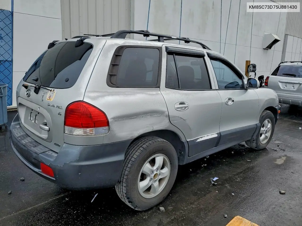 KM8SC73D75U881430 2005 Hyundai Santa Fe Gls