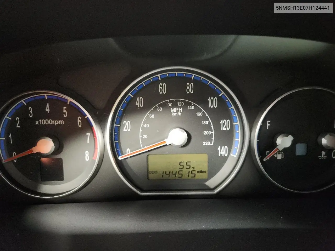 5NMSH13E07H124441 2007 Hyundai Santa Fe Se