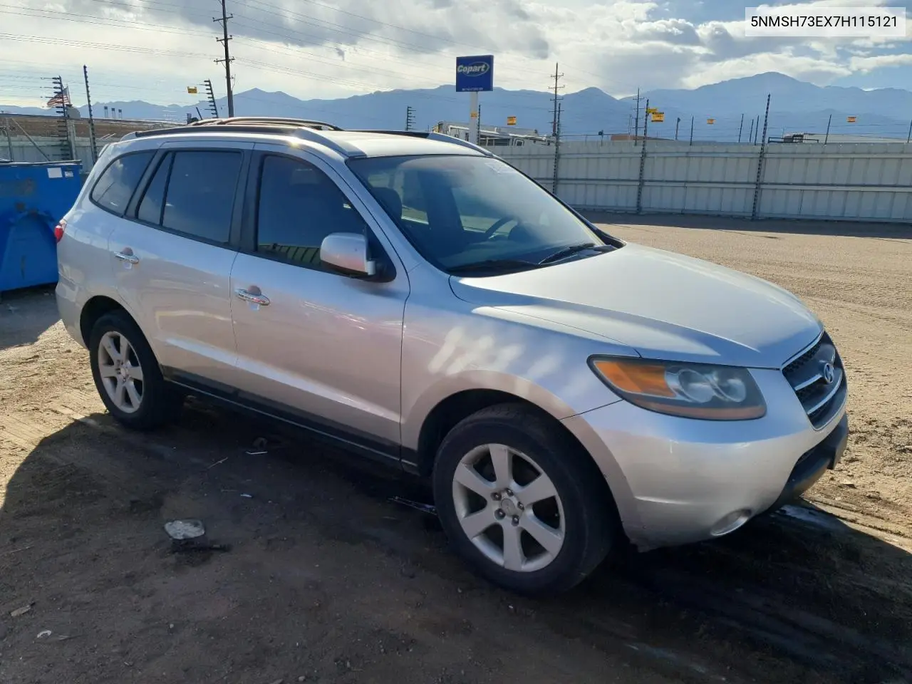 5NMSH73EX7H115121 2007 Hyundai Santa Fe Se