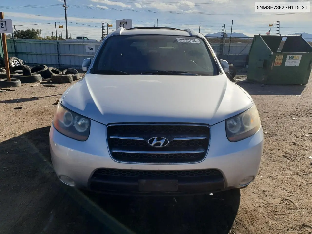 5NMSH73EX7H115121 2007 Hyundai Santa Fe Se
