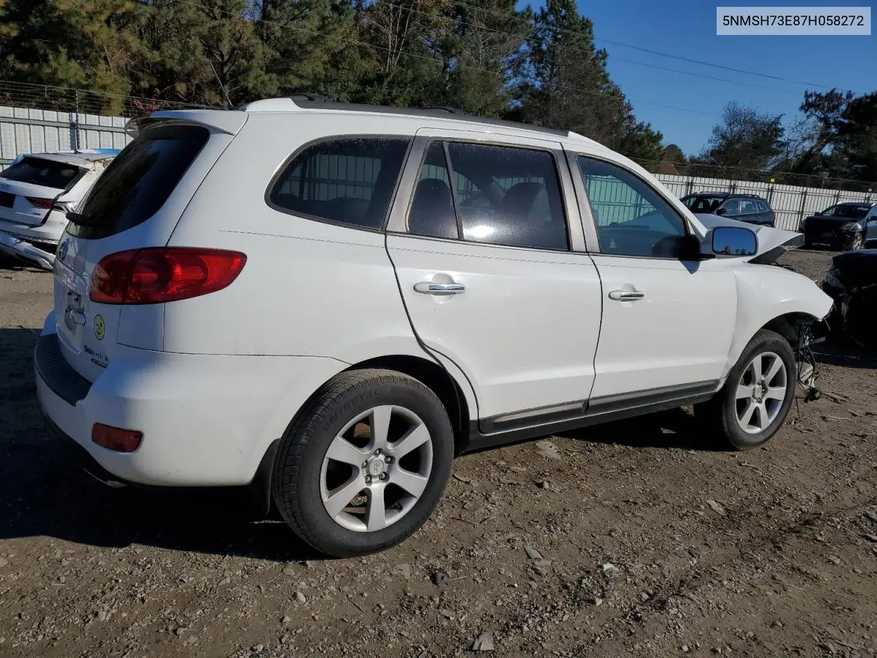 5NMSH73E87H058272 2007 Hyundai Santa Fe Se