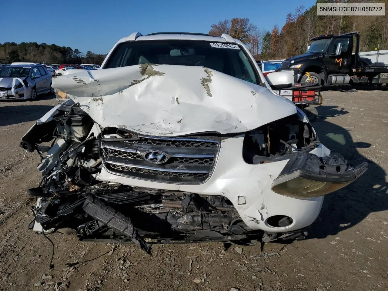 5NMSH73E87H058272 2007 Hyundai Santa Fe Se