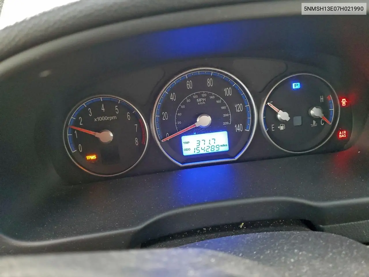 5NMSH13E07H021990 2007 Hyundai Santa Fe Se