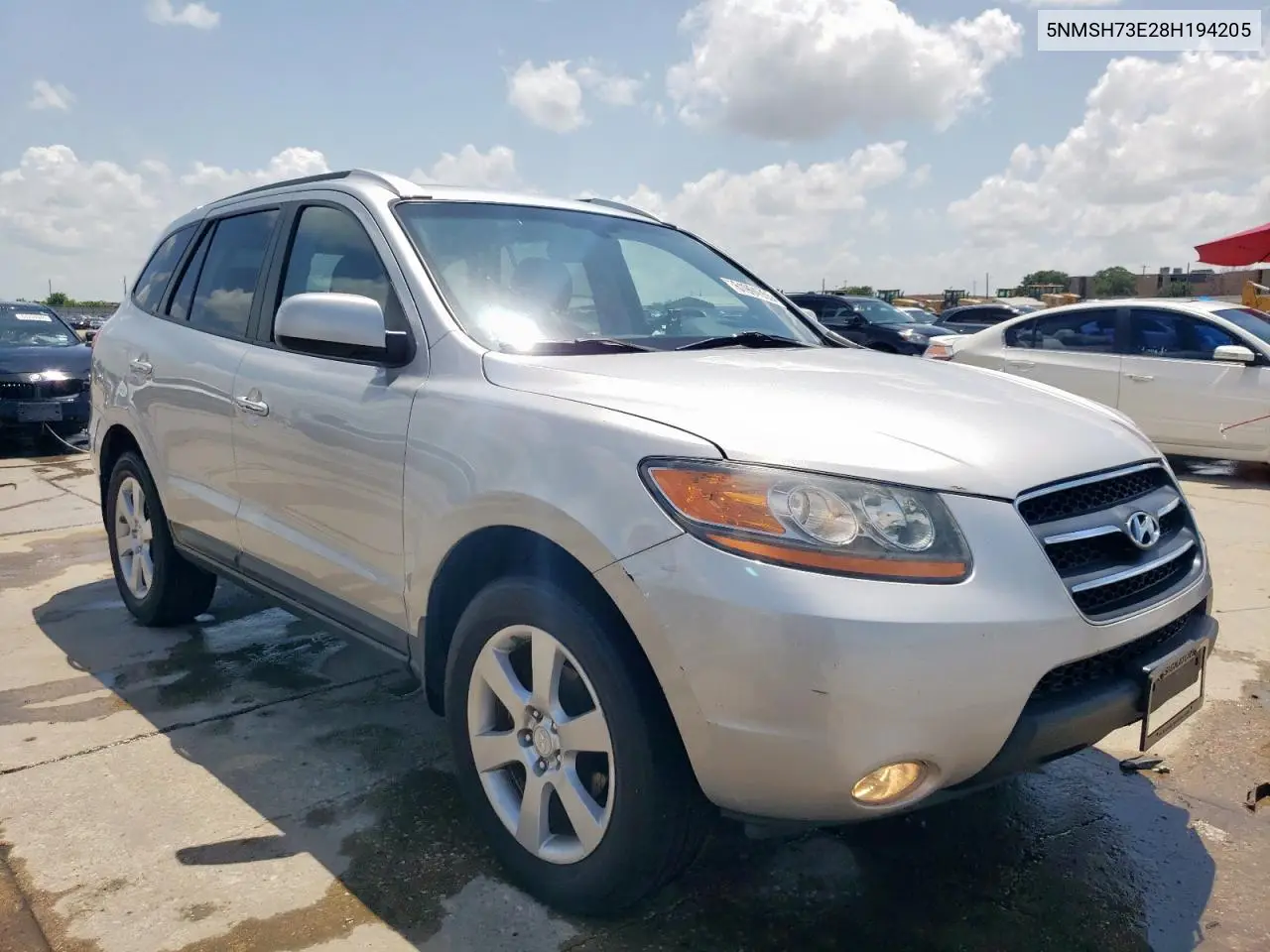 5NMSH73E28H194205 2008 Hyundai Santa Fe Se