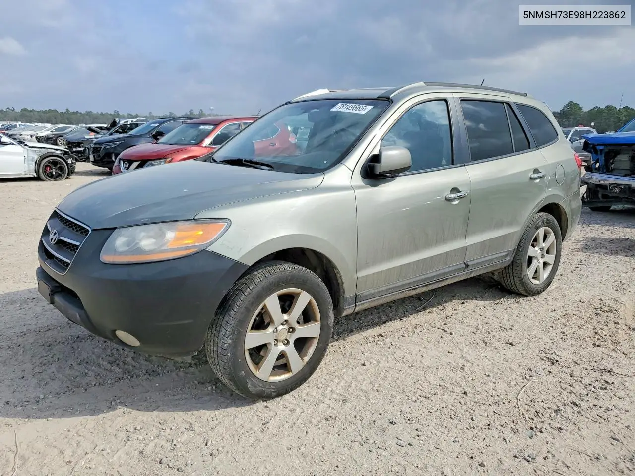 5NMSH73E98H223862 2008 Hyundai Santa Fe Se