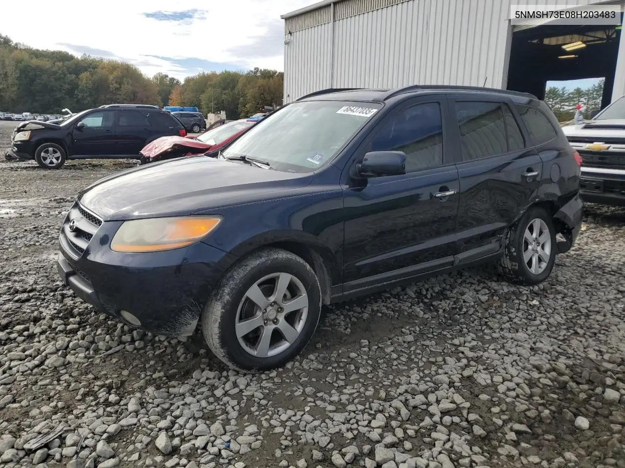 5NMSH73E08H203483 2008 Hyundai Santa Fe Se