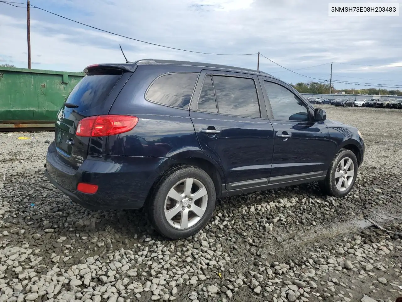 5NMSH73E08H203483 2008 Hyundai Santa Fe Se