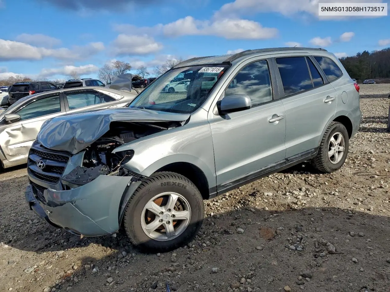 5NMSG13D58H173517 2008 Hyundai Santa Fe Gls