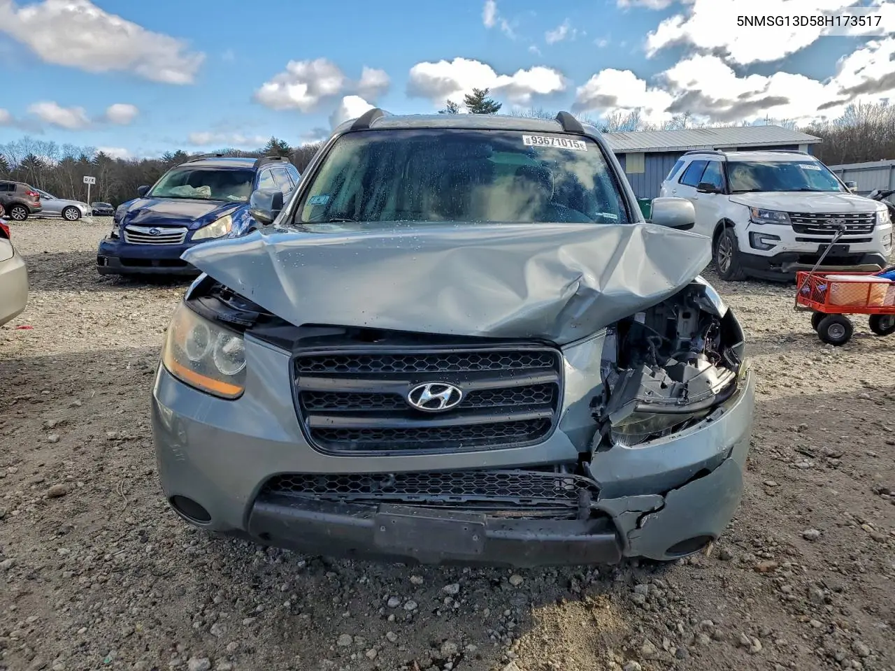 5NMSG13D58H173517 2008 Hyundai Santa Fe Gls