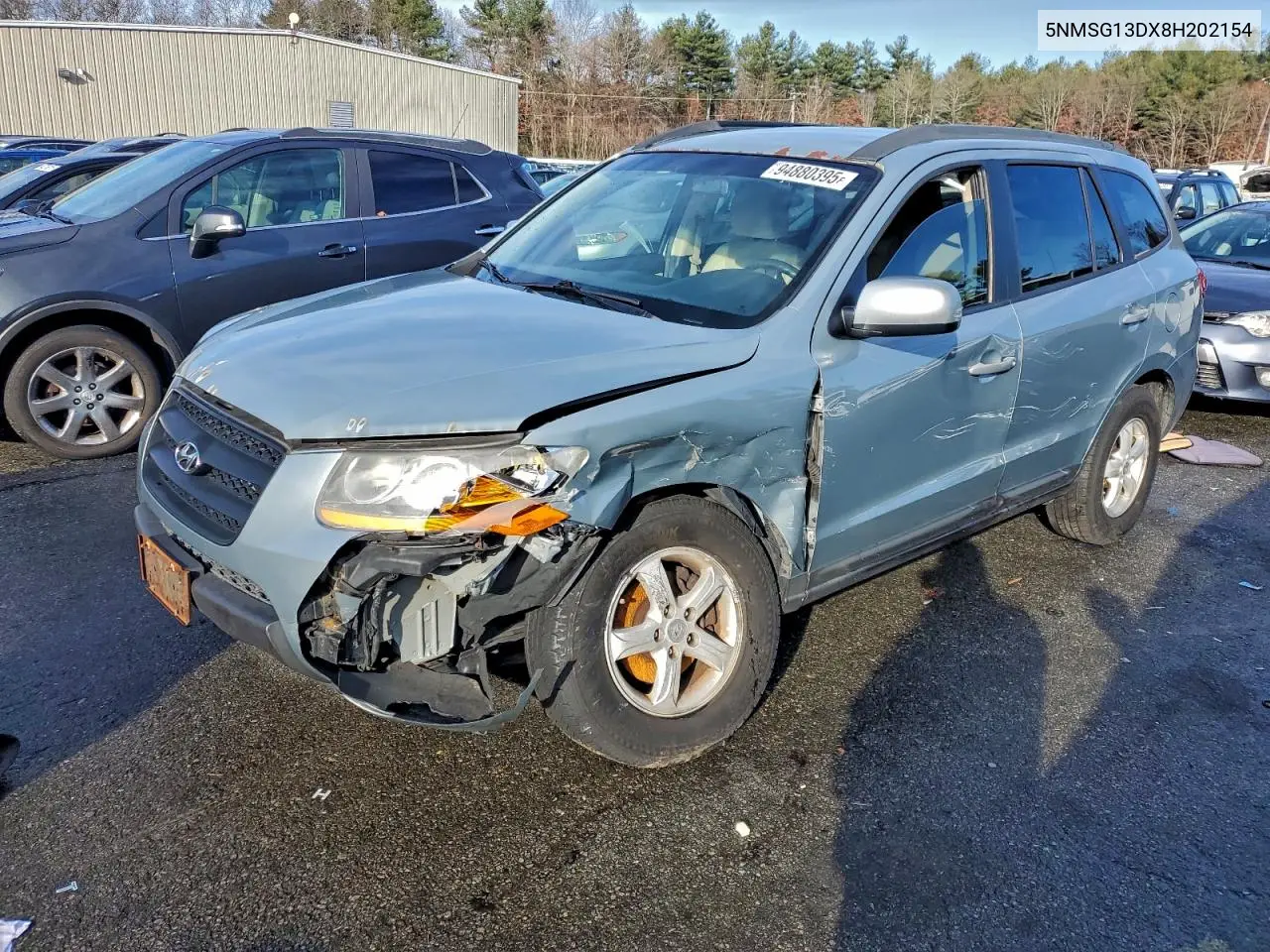 5NMSG13DX8H202154 2008 Hyundai Santa Fe Gls