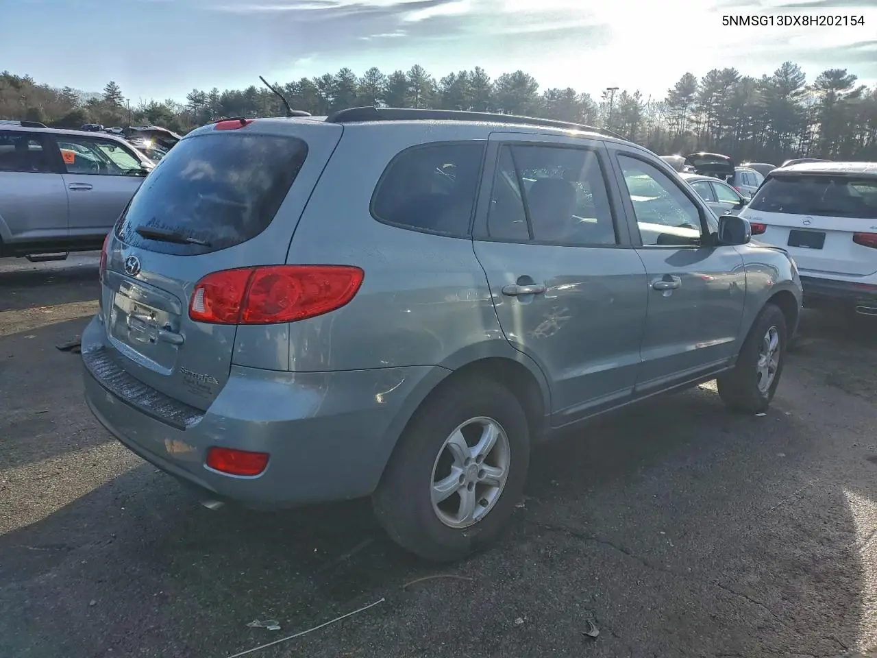 5NMSG13DX8H202154 2008 Hyundai Santa Fe Gls