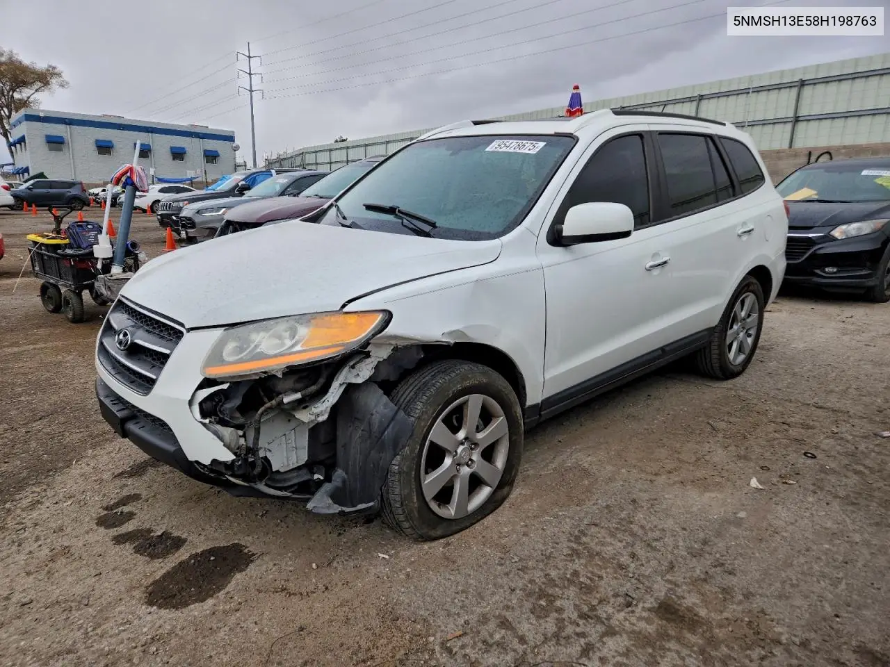 5NMSH13E58H198763 2008 Hyundai Santa Fe Se
