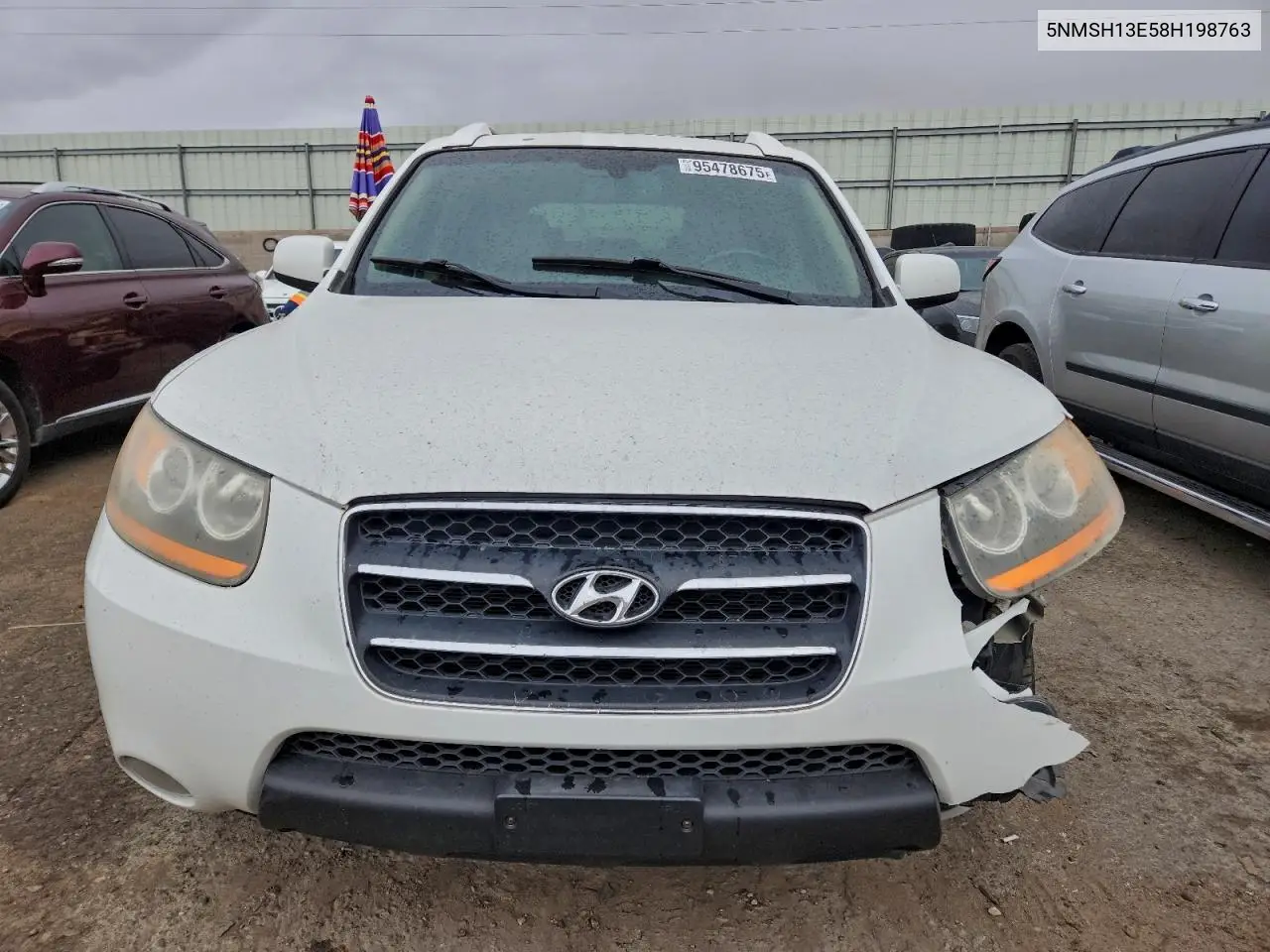5NMSH13E58H198763 2008 Hyundai Santa Fe Se
