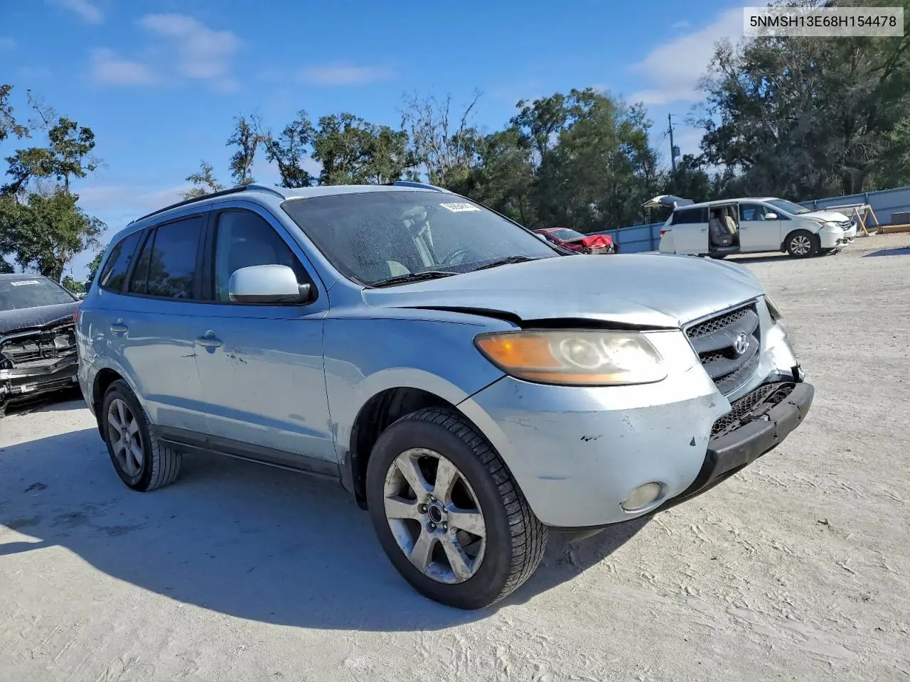 5NMSH13E68H154478 2008 Hyundai Santa Fe Se