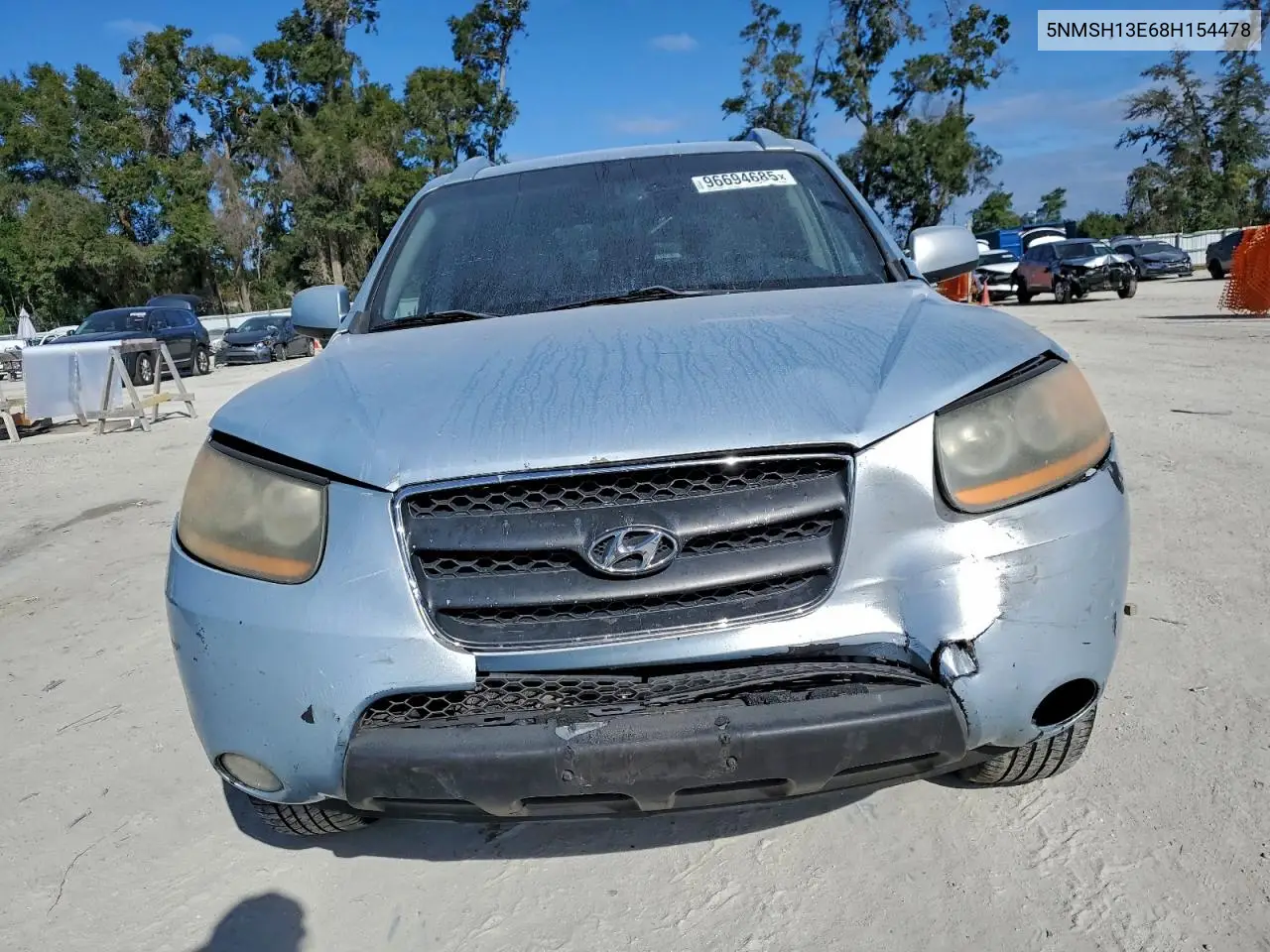 5NMSH13E68H154478 2008 Hyundai Santa Fe Se