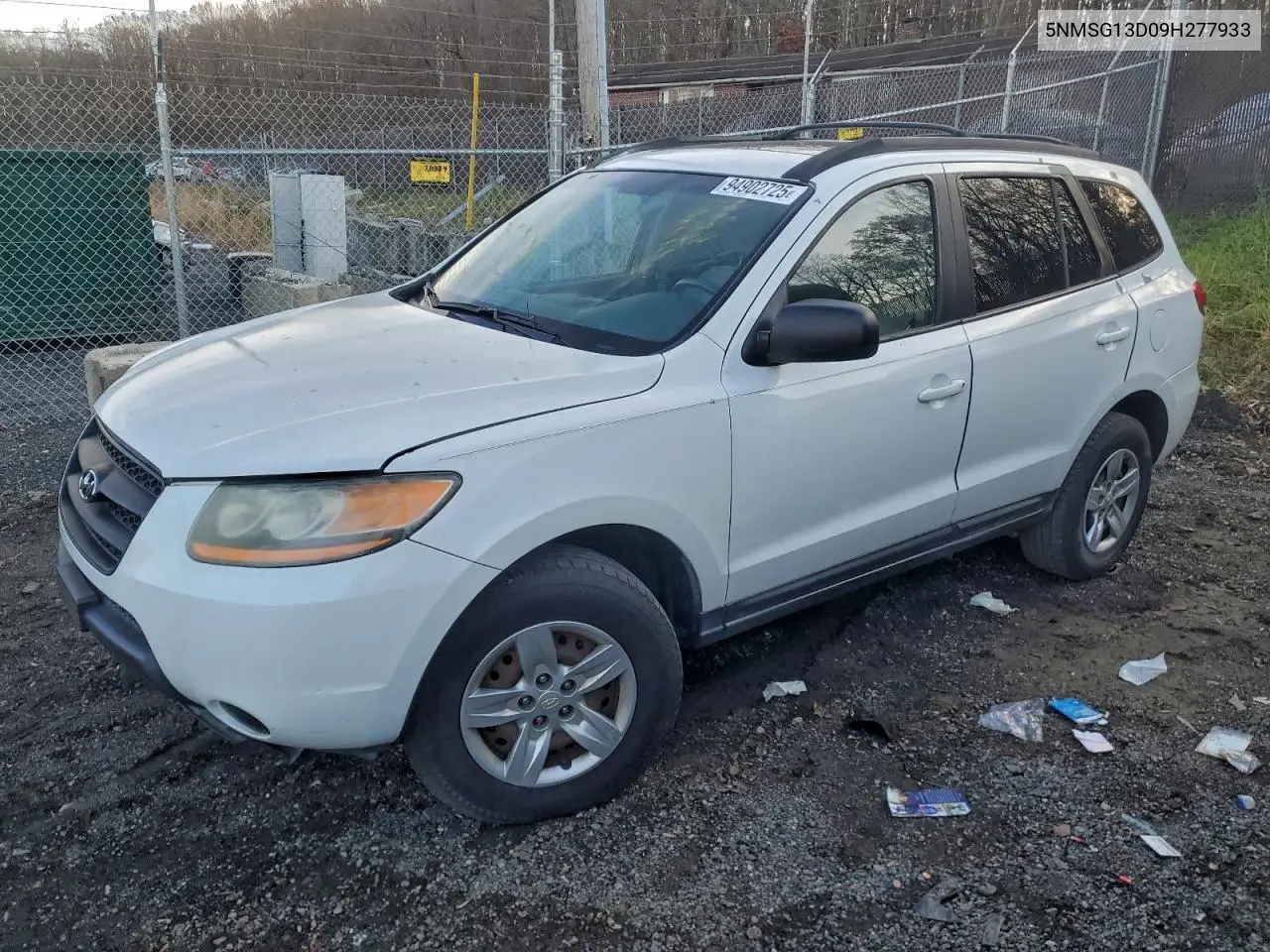 5NMSG13D09H277933 2009 Hyundai Santa Fe Gls