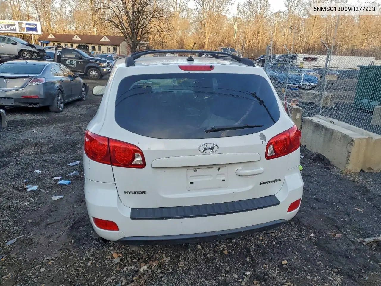 5NMSG13D09H277933 2009 Hyundai Santa Fe Gls