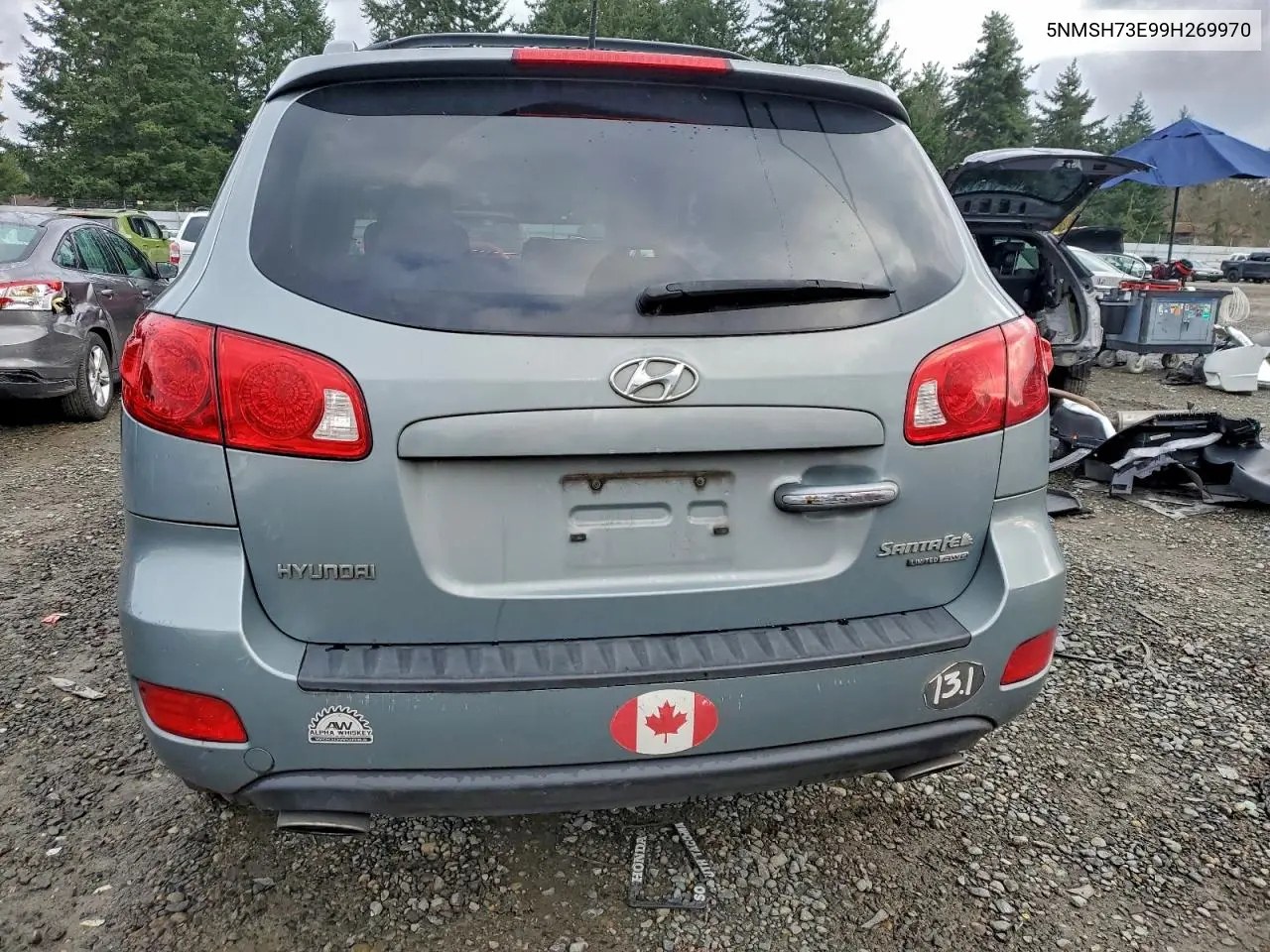 5NMSH73E99H269970 2009 Hyundai Santa Fe Se