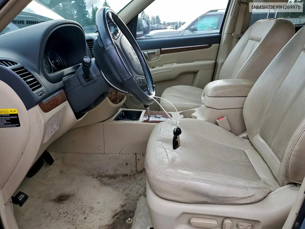 5NMSH73E99H269970 2009 Hyundai Santa Fe Se