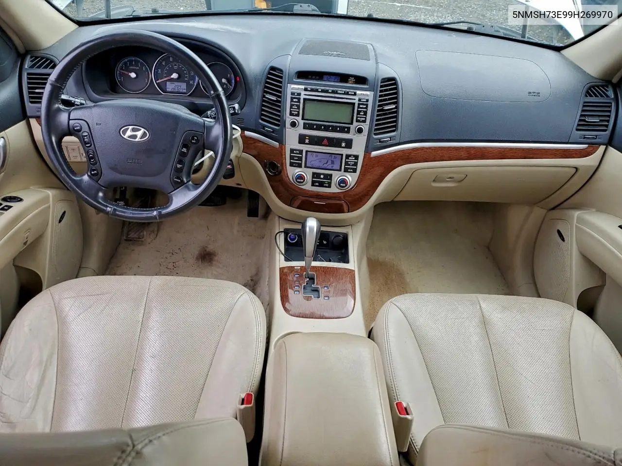 5NMSH73E99H269970 2009 Hyundai Santa Fe Se