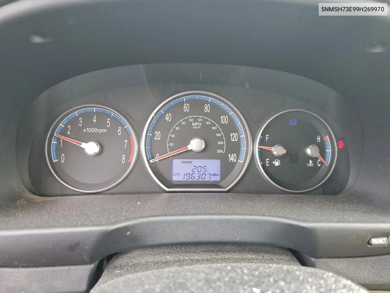 5NMSH73E99H269970 2009 Hyundai Santa Fe Se