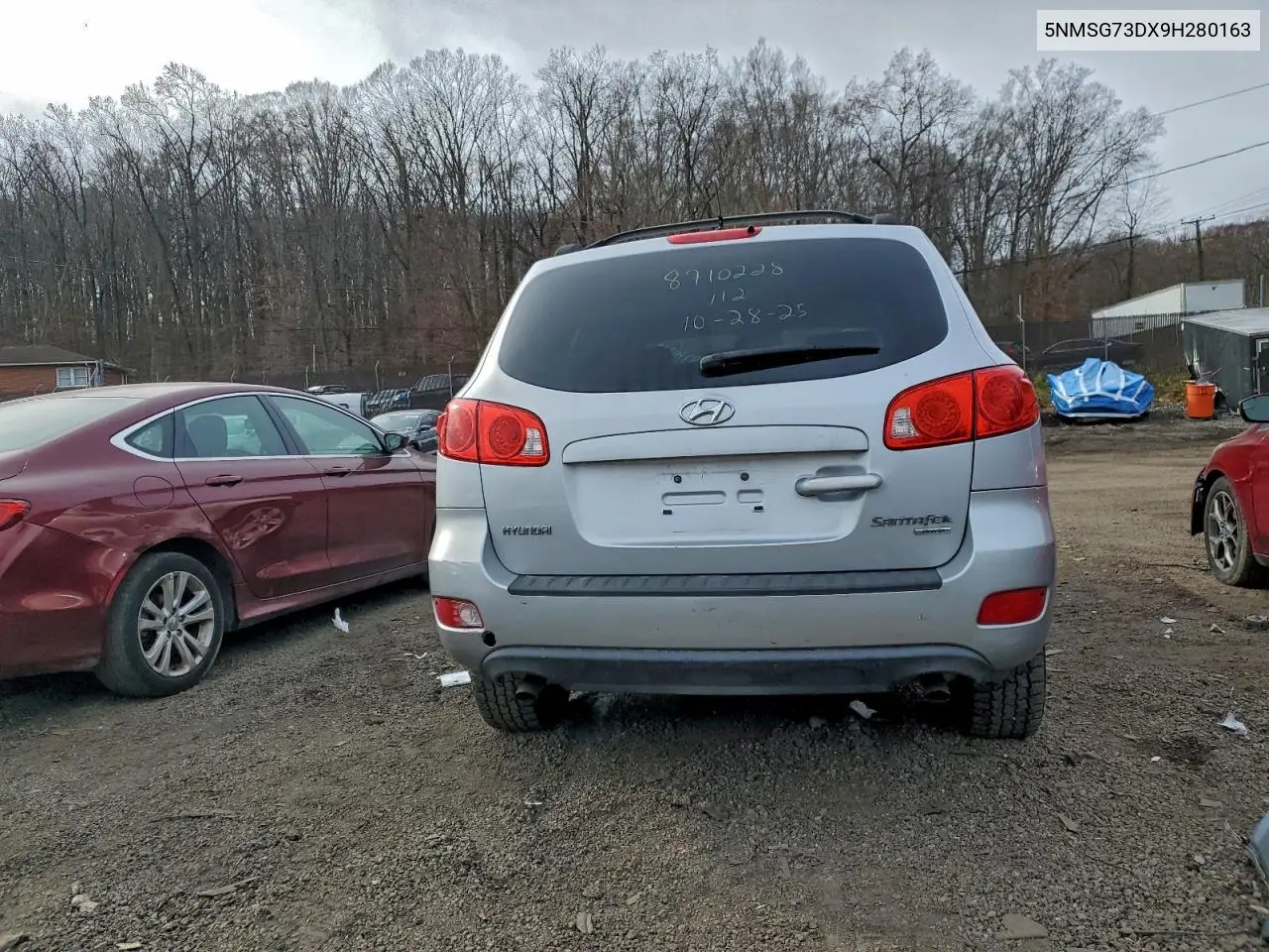 5NMSG73DX9H280163 2009 Hyundai Santa Fe Gls