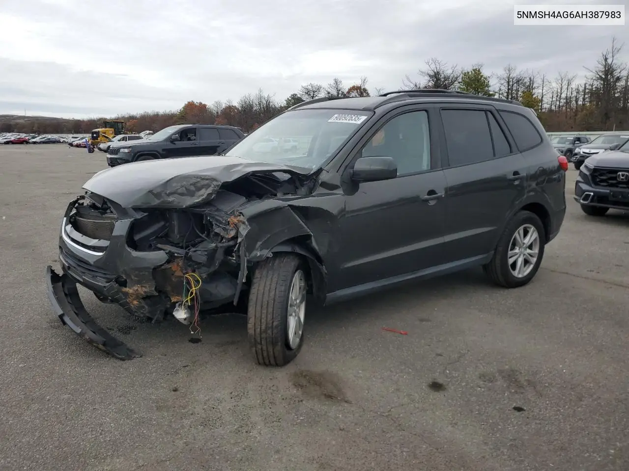 5NMSH4AG6AH387983 2010 Hyundai Santa Fe Se