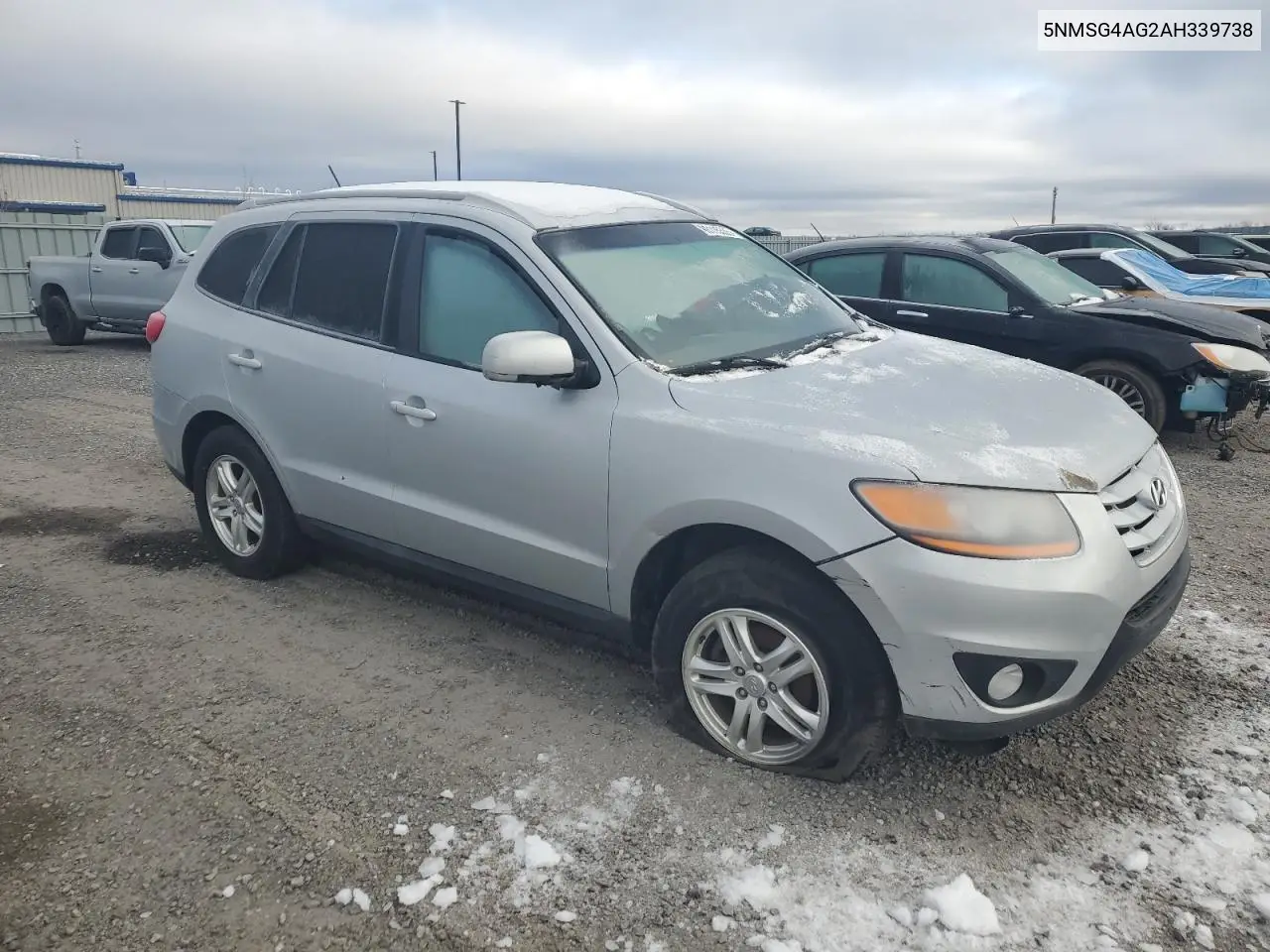 5NMSG4AG2AH339738 2010 Hyundai Santa Fe Gls