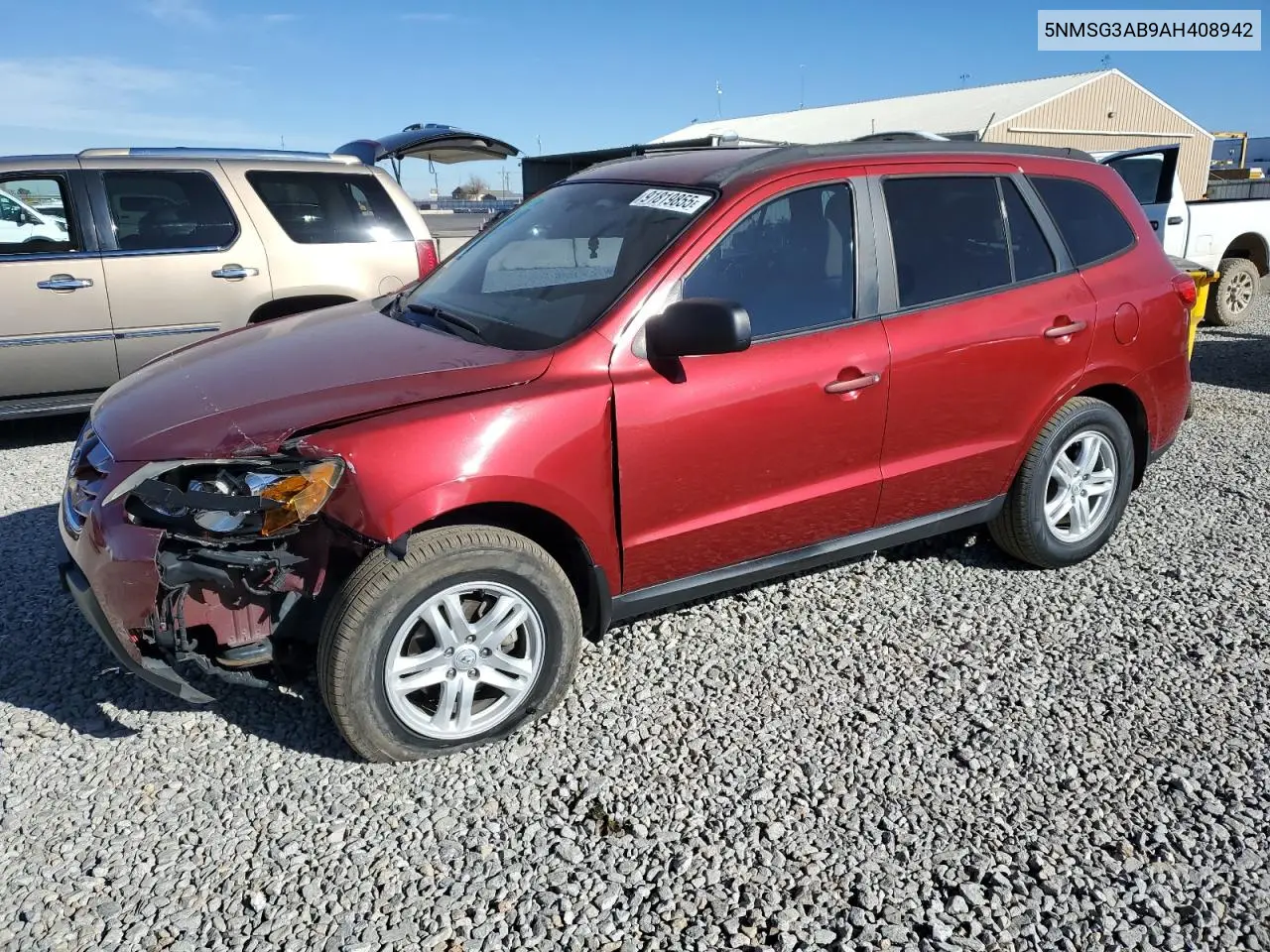 5NMSG3AB9AH408942 2010 Hyundai Santa Fe Gls