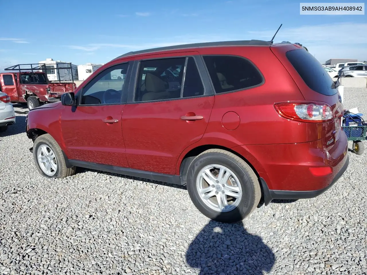 5NMSG3AB9AH408942 2010 Hyundai Santa Fe Gls