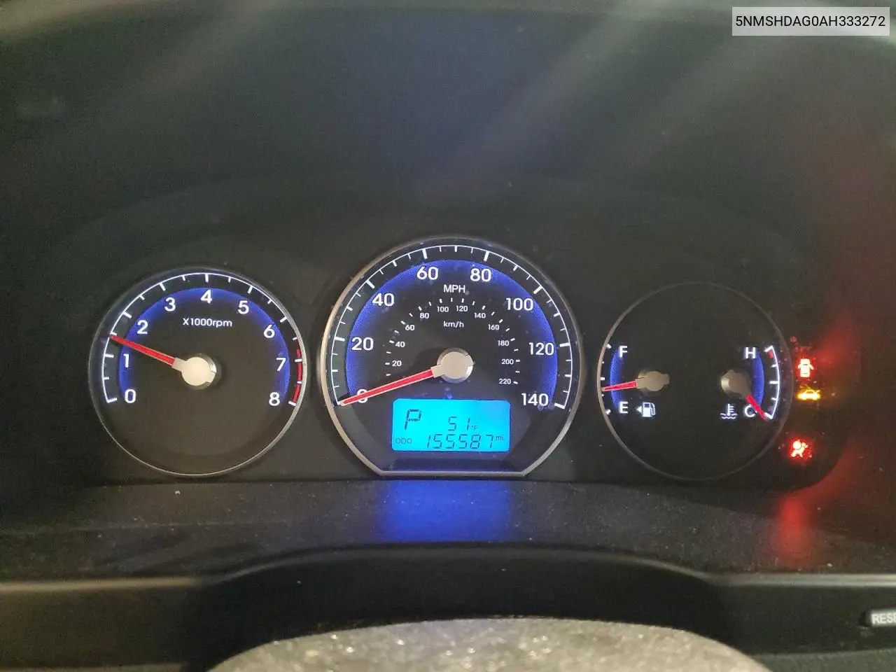 5NMSHDAG0AH333272 2010 Hyundai Santa Fe Se