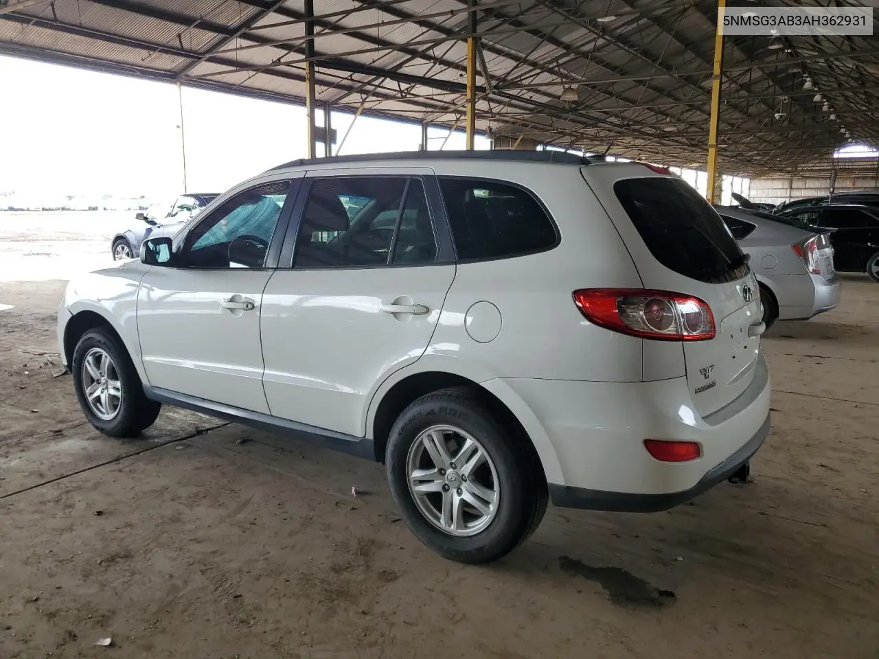 5NMSG3AB3AH362931 2010 Hyundai Santa Fe Gls