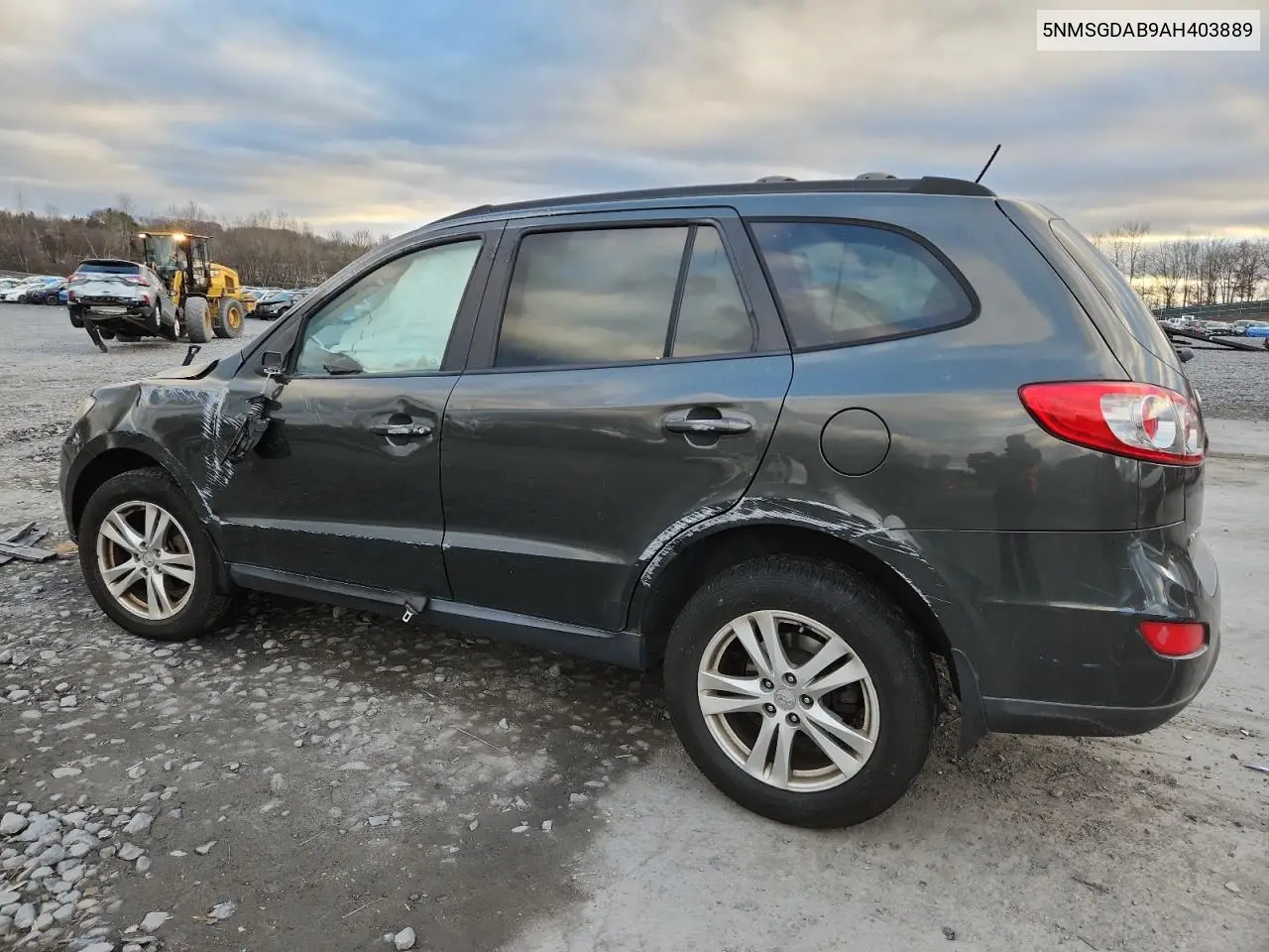 5NMSGDAB9AH403889 2010 Hyundai Santa Fe Gls