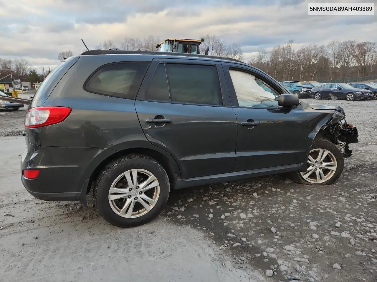 5NMSGDAB9AH403889 2010 Hyundai Santa Fe Gls