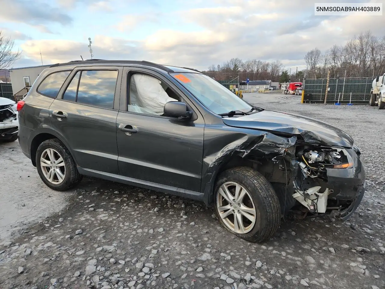 5NMSGDAB9AH403889 2010 Hyundai Santa Fe Gls