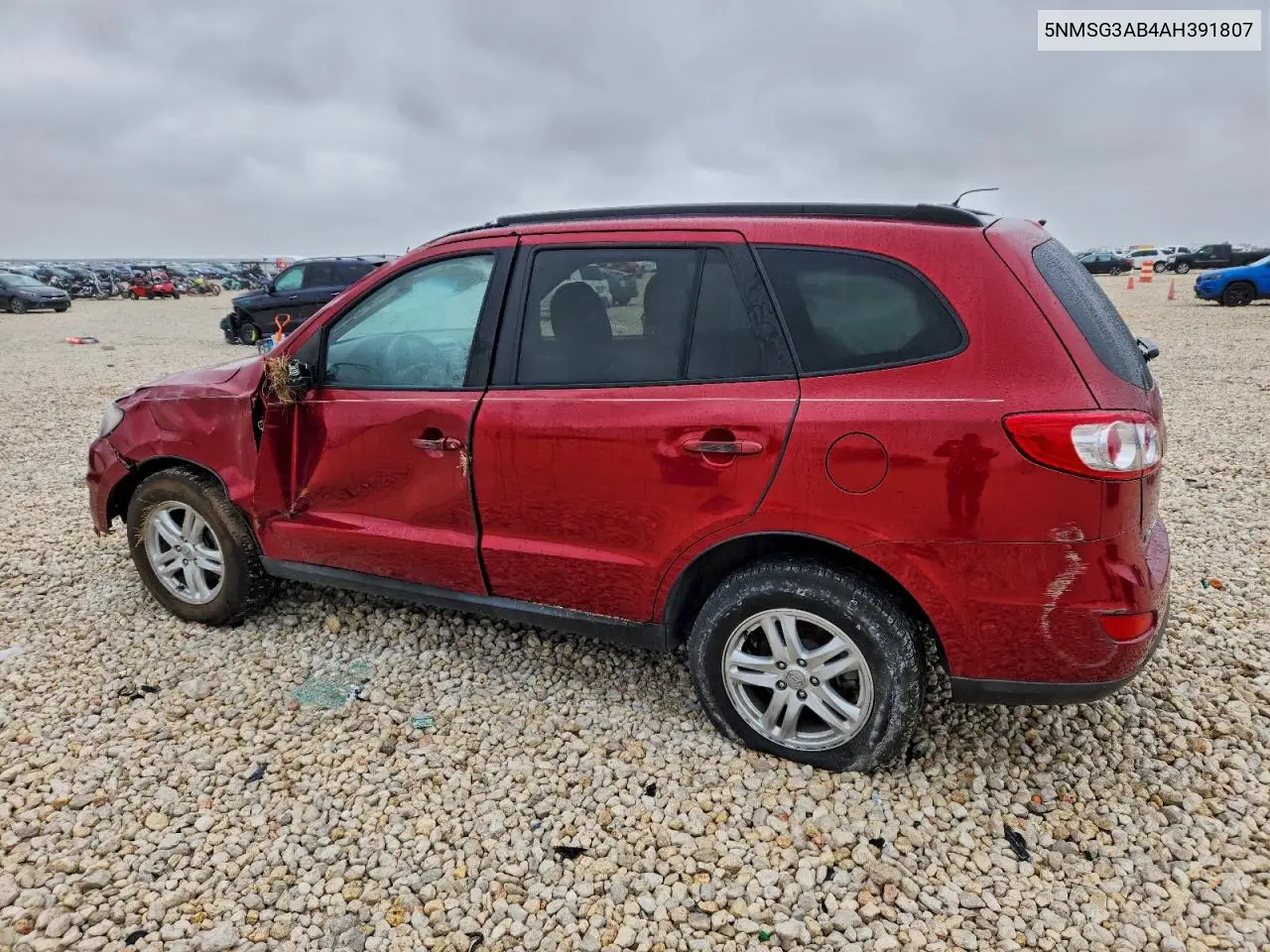 5NMSG3AB4AH391807 2010 Hyundai Santa Fe Gls