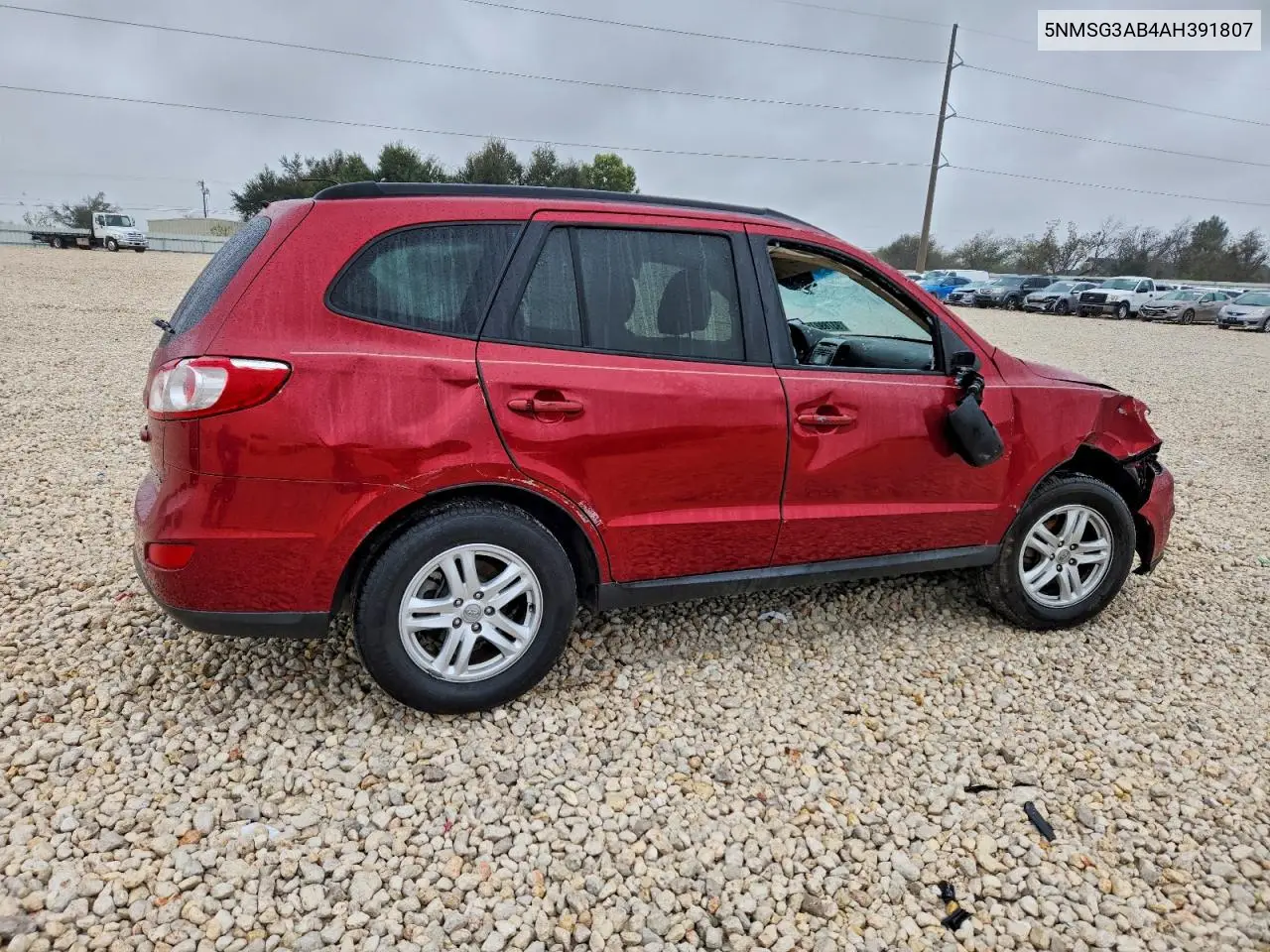 5NMSG3AB4AH391807 2010 Hyundai Santa Fe Gls