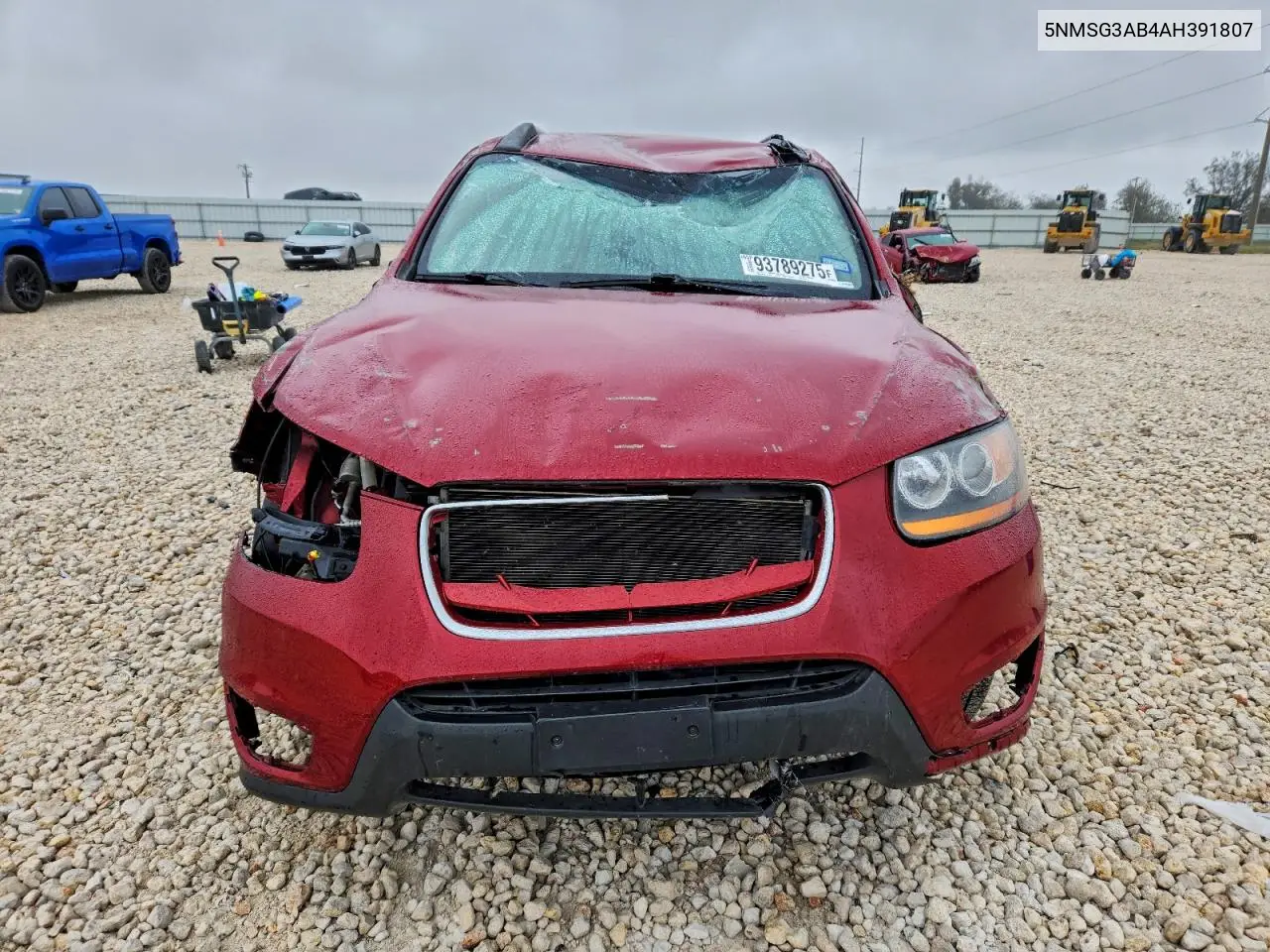 5NMSG3AB4AH391807 2010 Hyundai Santa Fe Gls