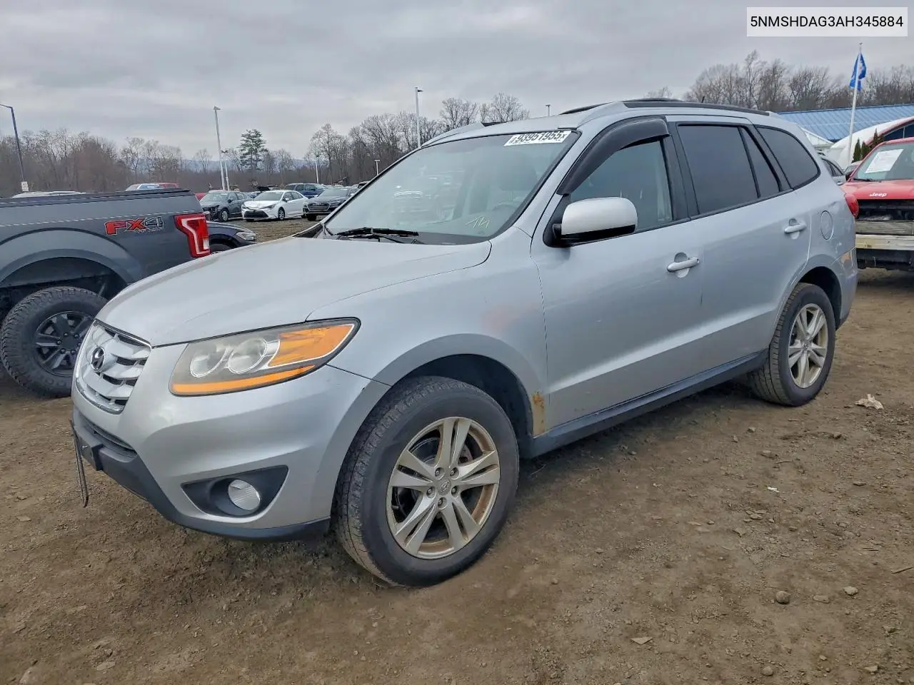 5NMSHDAG3AH345884 2010 Hyundai Santa Fe Se