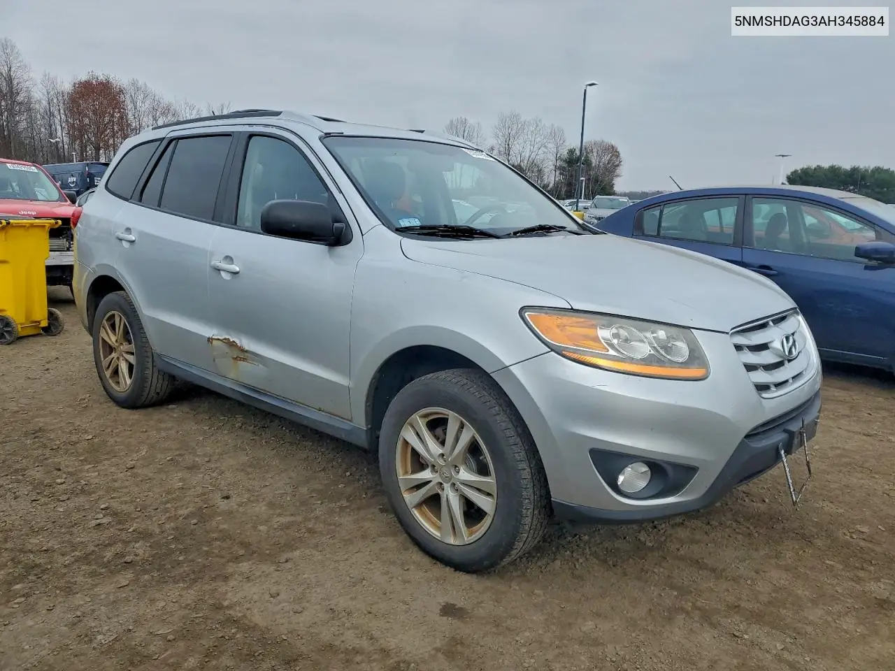 5NMSHDAG3AH345884 2010 Hyundai Santa Fe Se