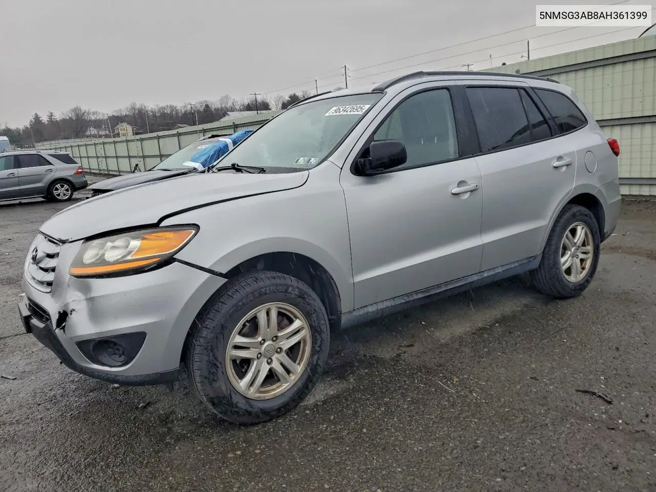 5NMSG3AB8AH361399 2010 Hyundai Santa Fe Gls