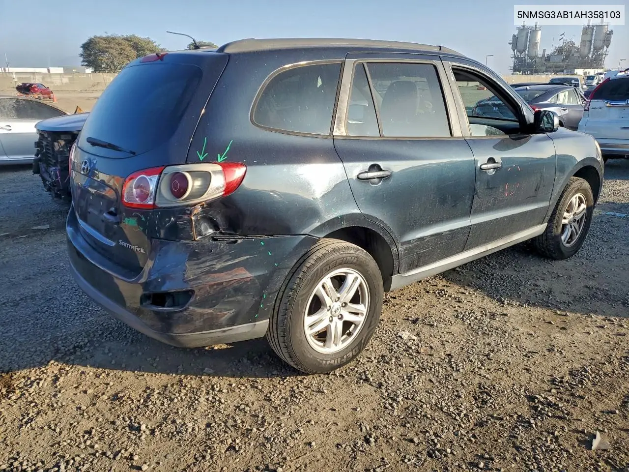 5NMSG3AB1AH358103 2010 Hyundai Santa Fe Gls
