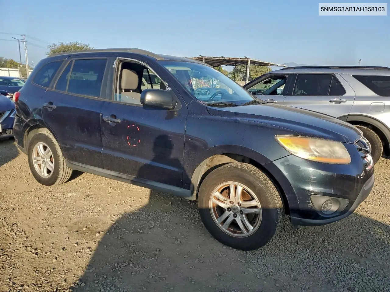 5NMSG3AB1AH358103 2010 Hyundai Santa Fe Gls