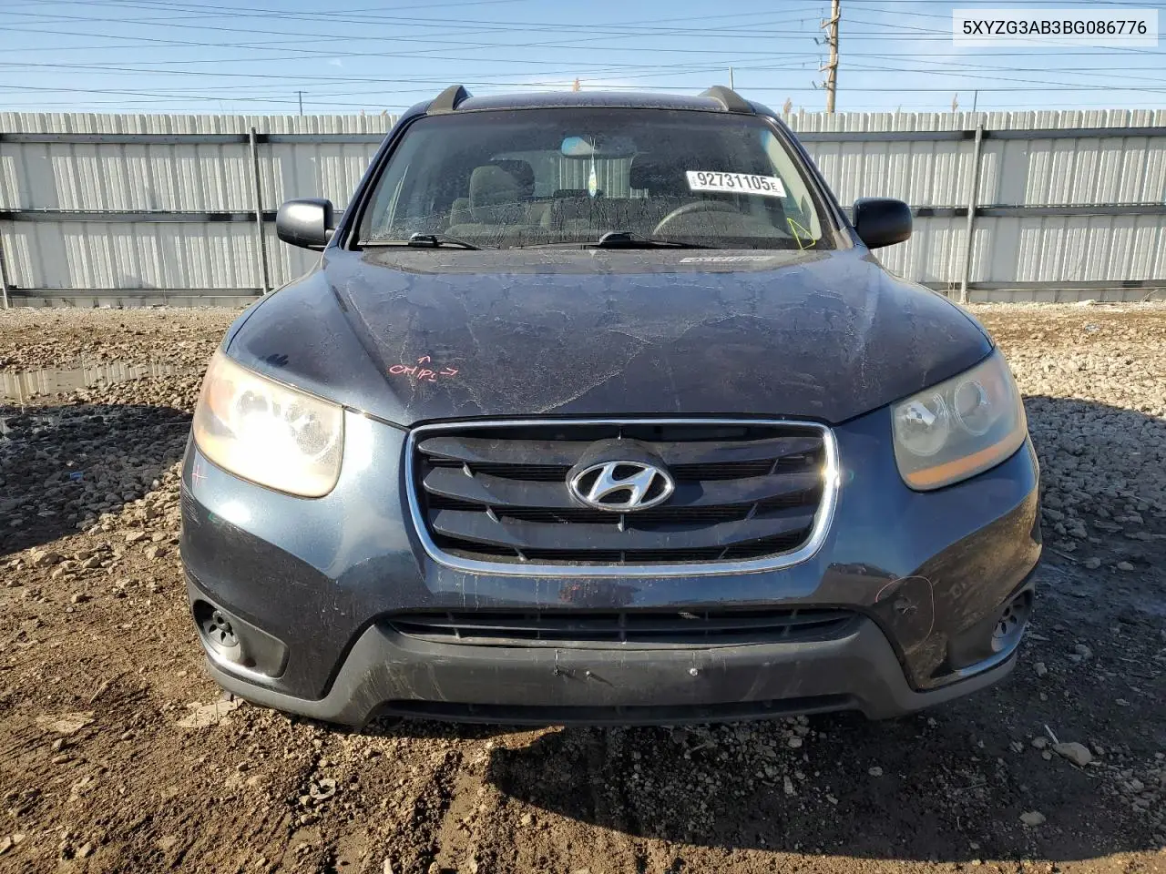 5XYZG3AB3BG086776 2011 Hyundai Santa Fe Gls