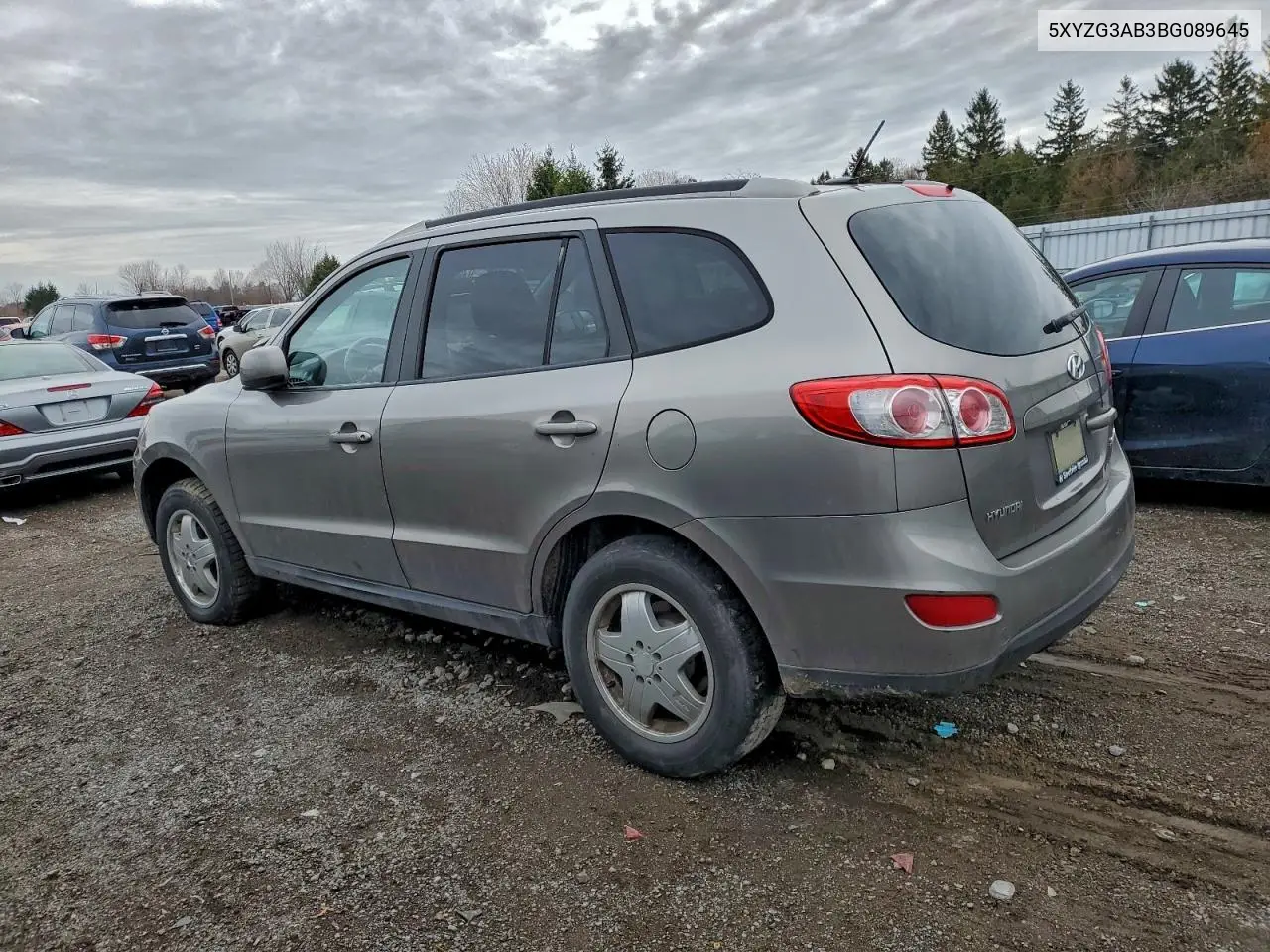5XYZG3AB3BG089645 2011 Hyundai Santa Fe Gls