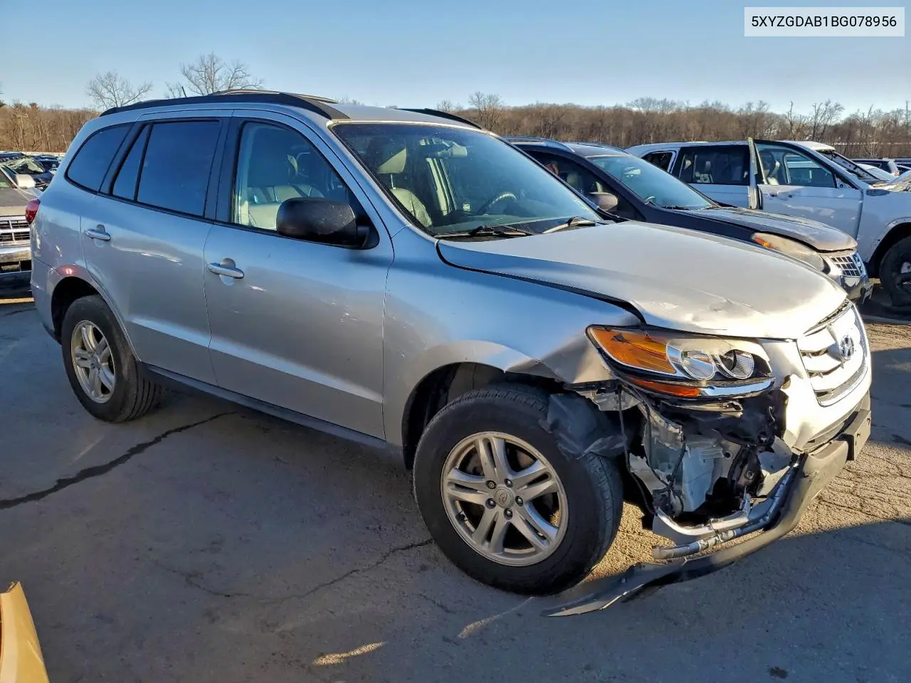 5XYZGDAB1BG078956 2011 Hyundai Santa Fe Gls