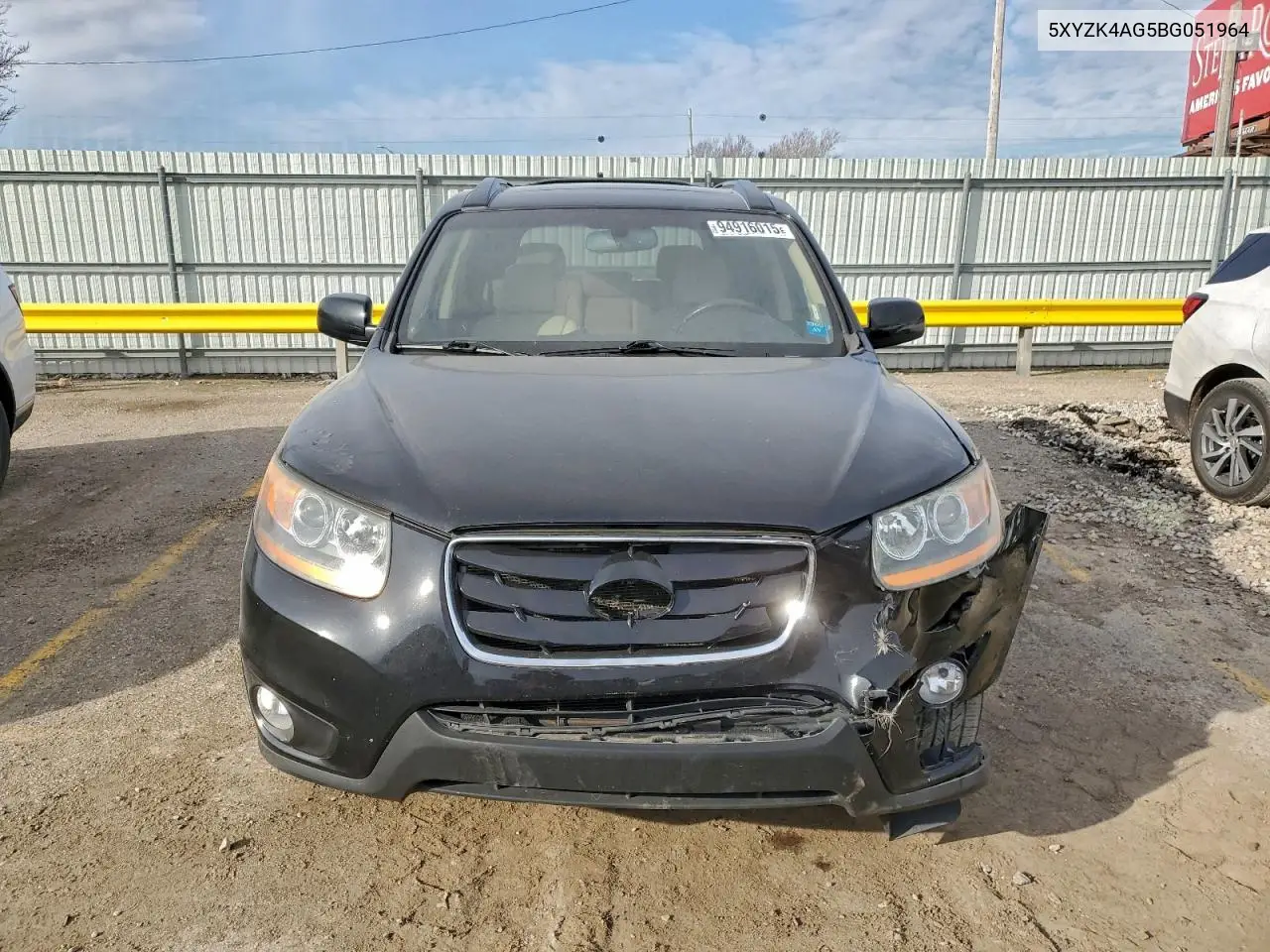 5XYZK4AG5BG051964 2011 Hyundai Santa Fe Limited
